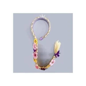 Pelucas de vestir de princesa diadema larga trenzada de_4