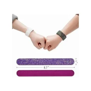 EASYLEISURE 10 pulseras de bofetada con purpurina para_3