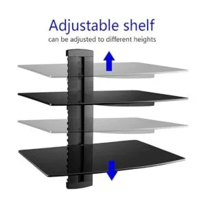 Suptek Soporte de altavoz estante flotante de vidrio para_5