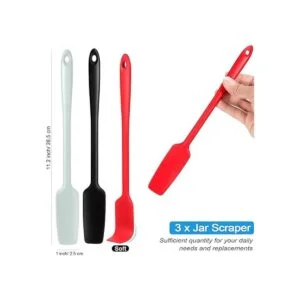 Espátula de silicona con mango largo 3 unidades espátula