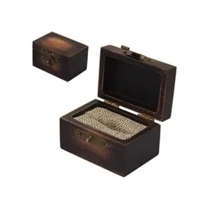 Caja de anillos de compromiso de madera rústica caja de_1