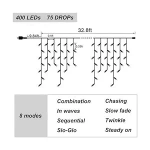 DEPOVOR Guirnalda de luces LED de Navidad para interiores_4
