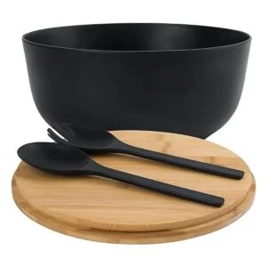LOVYANXUE Tazón de ensalada de fibra de bambú con