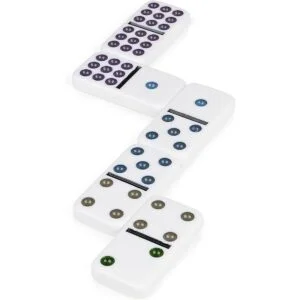 Juego de dominó Double Nine en lata de almacenamiento_2