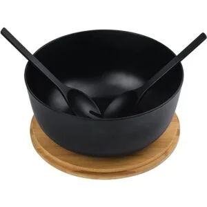 LOVYANXUE Tazón de ensalada de fibra de bambú con