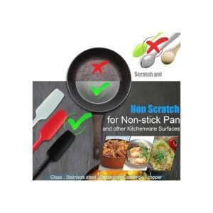 Espátula de silicona con mango largo 3 unidades espátula