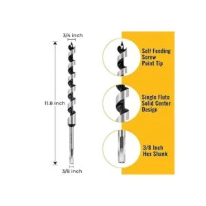 SOMADA Broca de taladro de 34 pulgadas x 12 pulgadas para_3
