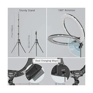 IVISII Anillo de luz de 18 pulgadas con soporte soporte_5