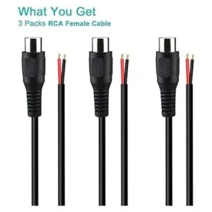 SIOCEN 3 unidades de repuesto RCA hembra conector_5