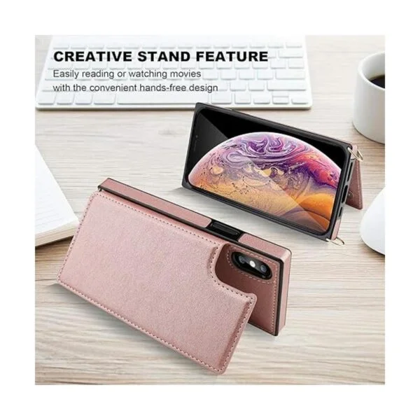Bocasal Funda cruzada tipo cartera para iPhone Xs Max_4