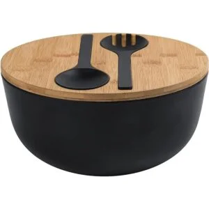 LOVYANXUE Tazón de ensalada de fibra de bambú con