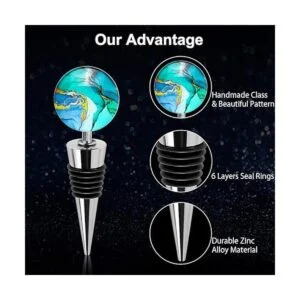 Soleebee Pack de 3 tapones decorativos para botella de