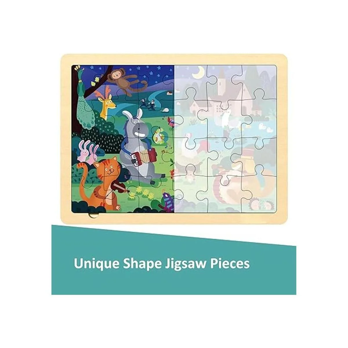 Rompecabezas de 24 piezas de forma única para niños de 3 a_2