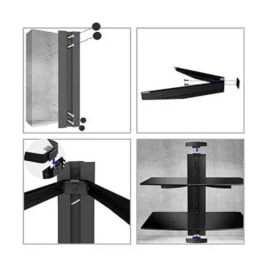 Suptek Soporte de altavoz estante flotante de vidrio para_6