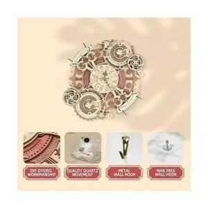 ROKR Rompecabezas de madera 3D para adultos kits de reloj_4