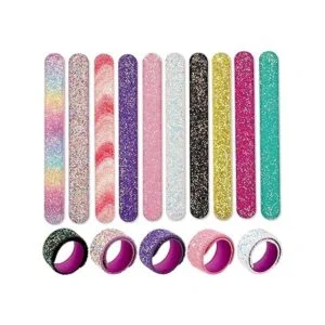 EASYLEISURE 10 pulseras de bofetada con purpurina para_2