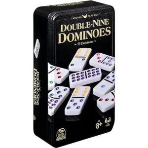 Juego de dominó Double Nine en lata de almacenamiento_6