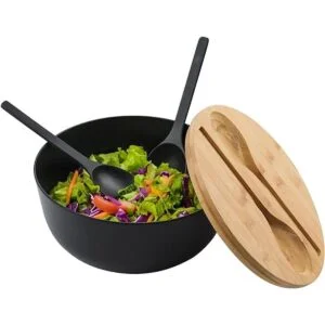 LOVYANXUE Tazón de ensalada de fibra de bambú con