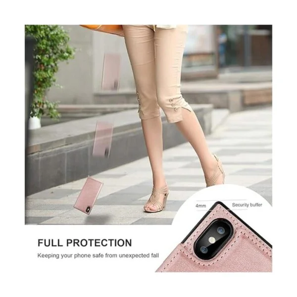 Bocasal Funda cruzada tipo cartera para iPhone Xs Max_5