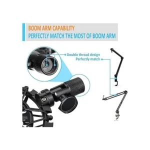 SUNMON Soporte de choque MV7 compatible con micrófono_5