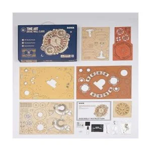 ROKR Rompecabezas de madera 3D para adultos kits de reloj_6