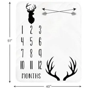 Manta mensual para bebé con diseño de hitos para niños