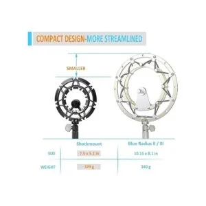 SUNMON Soporte de choque MV7 compatible con micrófono_4