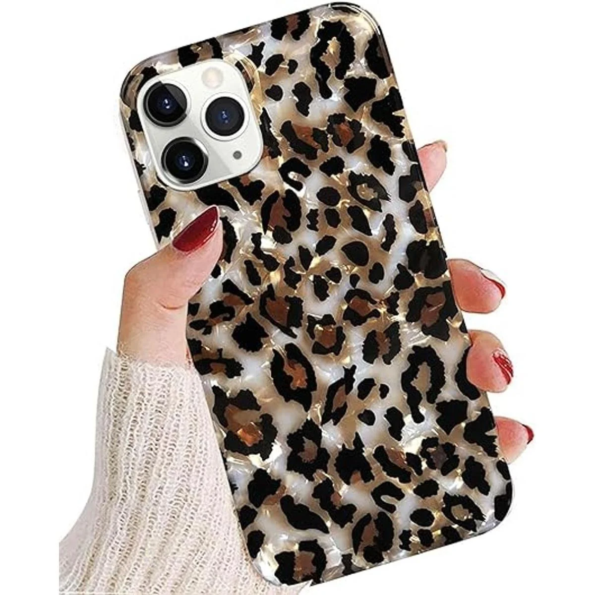 J.west Funda para iPhone 11 Pro Max con diseño de leopardo_1