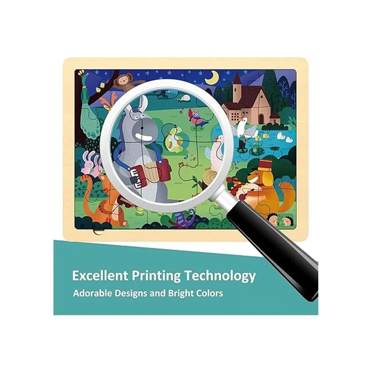 Rompecabezas de 24 piezas de forma única para niños de 3 a_4