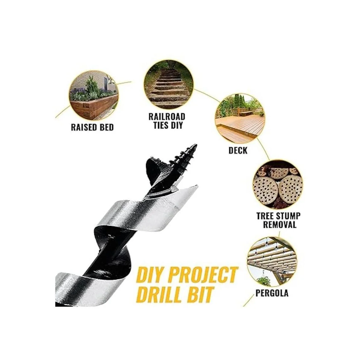 SOMADA Broca de taladro de 34 pulgadas x 12 pulgadas para_5