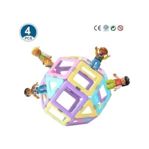 Figuras magnéticas de 4 piezas juguetes compatibles con_6