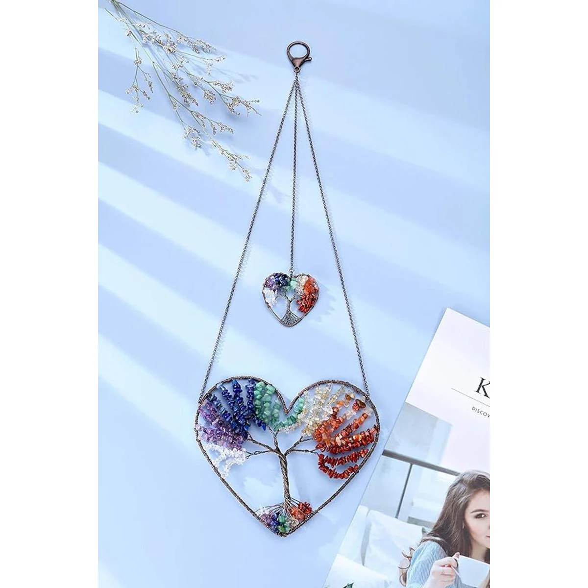 JOVIVI Adorno colgante de árbol de la vida de doble_2