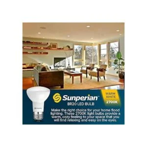 Sunperian BR20 Bombilla LED 6 W 50 W 2700 K luz_2