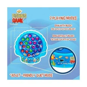 Juego de juego de pesca 21 peces 4 postes y tablero_2
