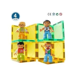 Figuras magnéticas de 4 piezas juguetes compatibles con_3