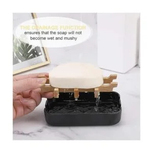 Fufengz Jabonera de madera de bambú para baño bar_4