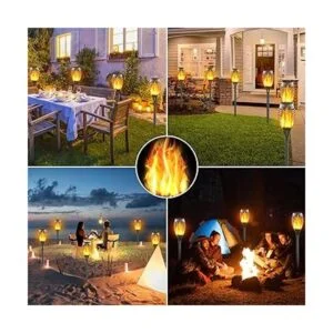 FITSAN Paquete de 16 mini luces solares de antorcha 12_6