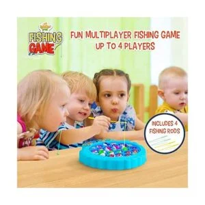 Juego de juego de pesca 21 peces 4 postes y tablero_3
