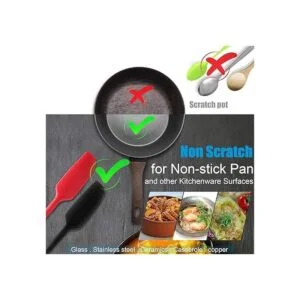 Espátula de silicona de mango largo antiadherente