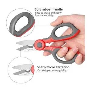 Asdirne Tijeras para electricista cuchillas afiladas de