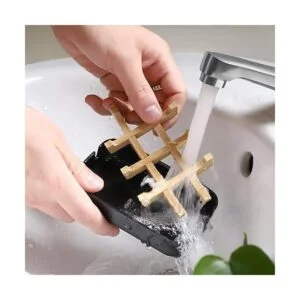 Fufengz Jabonera de madera de bambú para baño bar_5