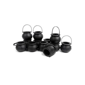 CCINEE Caldero negro con asa mini cubo de plástico para_1