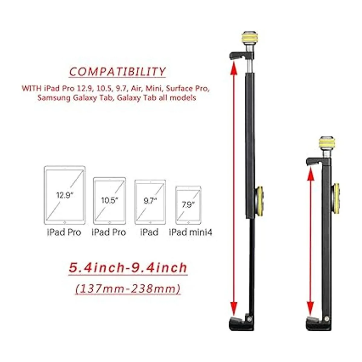 Aluminum iPad Holder for Tripod Mount Universal Phone_2