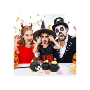 CCINEE Caldero negro con asa mini cubo de plástico para_6