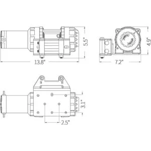 CXRCY Kits de cabrestante eléctrico de 12 V 4000 libras_5