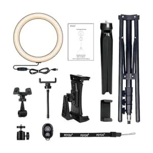 Anillo de luz para selfie de 12 pulgadas con soporte para_6