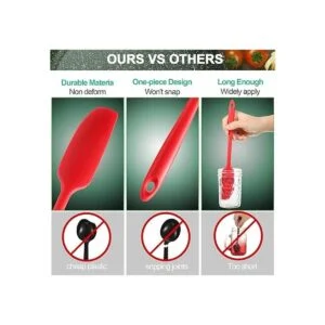 Espátula de silicona de mango largo antiadherente