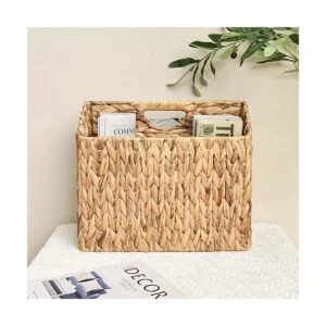 StorageWorks Soporte para revistas tejido a mano cesta de