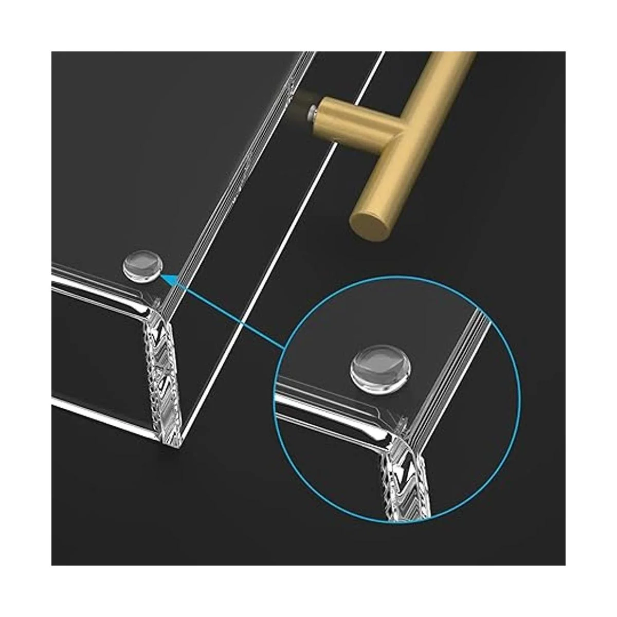 HIIMIEI Bandeja acrílica para servir de 12 x 16 pulgadas
