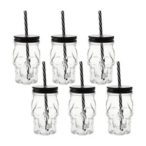 TOPZEA Paquete de 6 tazas Mason Tarros vaso de cristal de